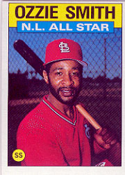 1986 Topps Baseball Cards      704     Ozzie Smith AS
